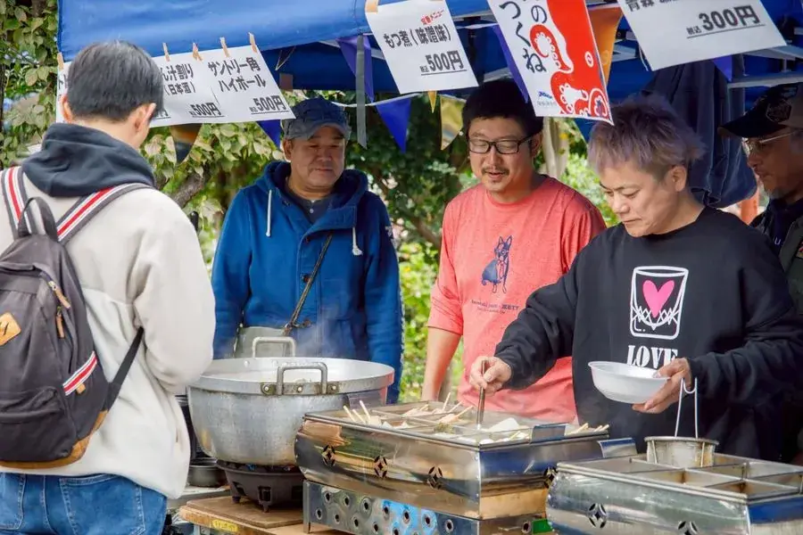 出店での調理の様子